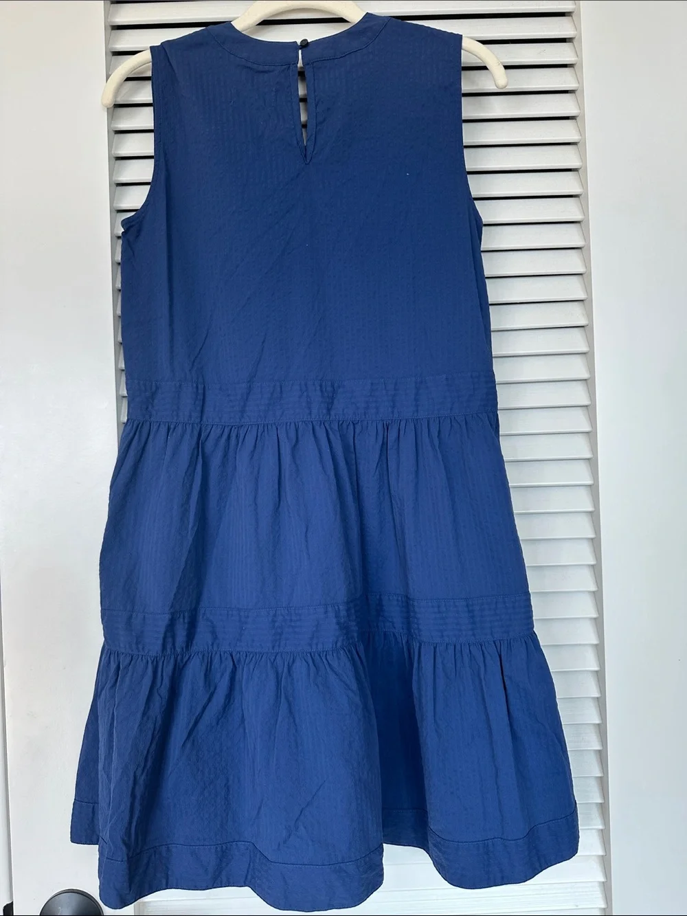 Vineyard Vines Girls Navy Blue Sleeveless Tiered Dress - Picture 3 of 3